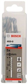Набір свердл Bosch спіральних по металу 2608595072 8 мм  5 шт.