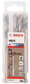 Набор сверл Bosch спиральных по металлу 2608595076 9.5 мм 5 шт.