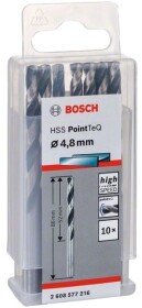 Набір свердл Bosch спіральних по металу 2608577216 4.8 мм 10 шт.
