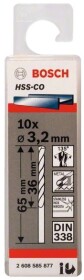 Набір свердл Bosch спіральних по металу 2608585877 3.2 мм 10 шт.