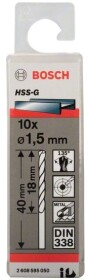 Набір свердл Bosch спіральних по металу 2608595050 1.5 мм 10 шт.