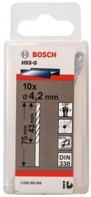 Набор сверл Bosch спиральных по металлу 2608595060 4.2 мм 10 шт.