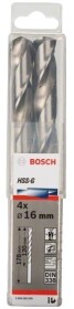 Набор сверл Bosch спиральных по металлу 2608585595 16 мм 4 шт.