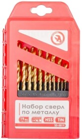 Набір свердл Intertool спіральних по металу SD-0019 1-10 мм 19 шт.