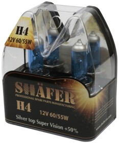 Автолампа Shafer Silver top Super Vision +50% H4 P43t 55 W 60 W светло-голубая SL3004S