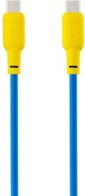 Кабель Gelius Full Silicon Yellow/Blue GP-UCN001CC USB type-C - USB type-C 1,2 м