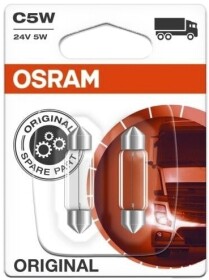 Автолампа Osram Original C5W SV8,5-8 5 W прозрачная 642302B