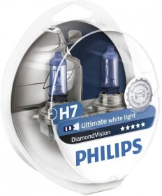 Автолампа Philips DiamondVision H7 PX26d 55 W светло-голубая 12972DVSP