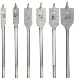 Набір свердл Vorel перових по дереву 22500 10-25 мм 6 шт.