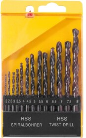 Набір свердл MasterTool спіральних по металу 11-0213 2-8 мм 13 шт.