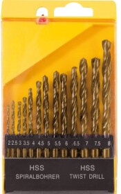 Набір свердл MasterTool спіральних по металу 11-0413 2-8 мм 13 шт.