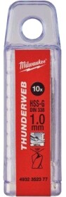 Набір свердл Milwaukee спіральних по металу Thunderweb 4932352377 1 мм 10 шт.