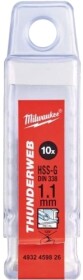 Набір свердл Milwaukee спіральних по металу Thunderweb 4932459826 1.1 мм 10 шт.