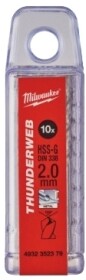 Набор сверл Milwaukee спиральных по металлу Thunderweb 4932352379 2 мм 10 шт.