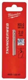 Набір свердл Milwaukee спіральних по металу Thunderweb 4932352347 2 мм 2 шт.