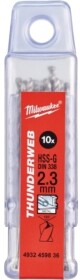 Набір свердл Milwaukee спіральних по металу Thunderweb 4932459836 2.3 мм 10 шт.