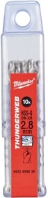 Набор сверл Milwaukee спиральных по металлу Thunderweb 4932459839 2.8 мм 10 шт.