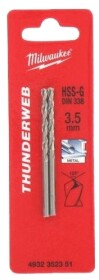 Набір свердл Milwaukee спіральних по металу Thunderweb 4932352351 3.5 мм 2 шт.