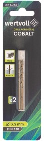 Набір свердл WERTVOLL спіральних по металу DR-5032 3.2 мм 2 шт.