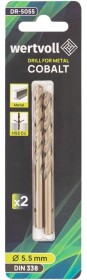 Набір свердл WERTVOLL спіральних по металу DR-5055 5.5 мм 2 шт.