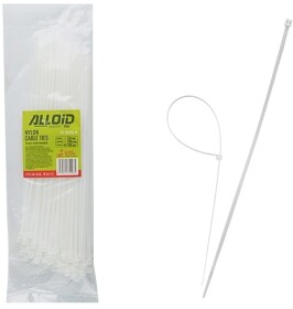 Стяжка Alloid PC-36250W 250 мм 3,6 мм 100 шт