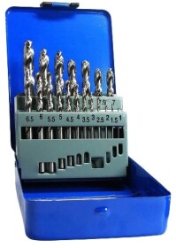 Набор сверл S&R спиральных по металлу Meister 108849019 1-10 мм 19 шт.