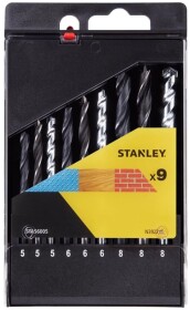 Набор сверл Stanley спиральных по металлу и дереву STA56005-QZ 5-8 мм 9 шт.