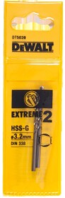 Набір свердл DeWALT спіральних по металу Extreme 2 DT5039 3.2 мм 2 шт.