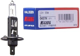 Автолампа KOITO H1 P14,5s 55 W прозора 0457H