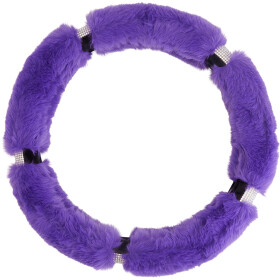 Чехол на руль Vitol Fashion Edition искусственный мех цвет пурпурный