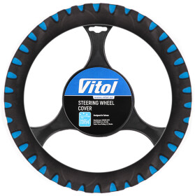 Чехол на руль Vitol 14024 неопрен цвет черно-синий