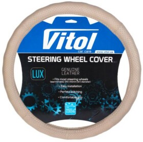 Чехол на руль Vitol 396 кожа с перфорацией цвет бежевый