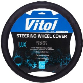 Чехол на руль Vitol B 401 кожа с перфорацией цвет черный