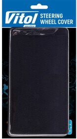 Оплетка на руль Vitol VSF68/3 кожа с 3 швами цвет черный