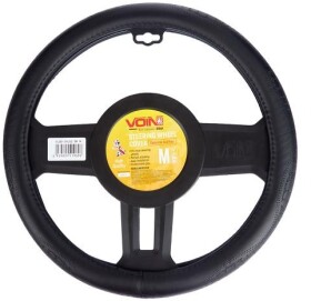 Чехол на руль Voin VLOD-24LC5 кожа с перфорацией с 1 швом цвет черный