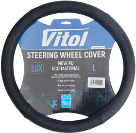 Чехол на руль Vitol VLOD-A2699 эко-кожа с перфорацией цвет черный