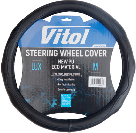 Чехол на руль Vitol VLOD-A2690 эко-кожа цвет черный