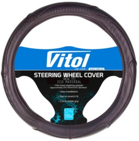 Чехол на руль Vitol 16556-10 B искусственная кожа цвет черный