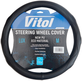 Чехол на руль Vitol VLOD-A2690 эко-кожа цвет черный