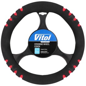 Чехол на руль Vitol 17023 неопрен цвет черно-красный