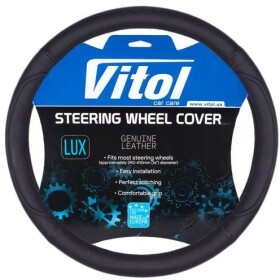 Чехол на руль Vitol 200 кожа с перфорацией цвет черный