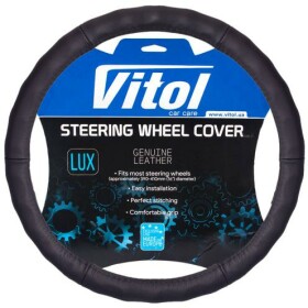 Чехол на руль Vitol 2056 кожа цвет черный