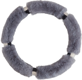 Чехол на руль Vitol VLOD-24FA6 мех цвет серый