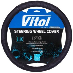 Чехол на руль Vitol B 017 кожа цвет черный