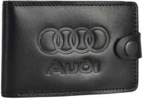 Визитница Poputchik k00004790 цвет чёрный с логотипом Audi