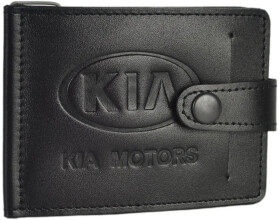 Зажим для купюр Poputchik 4021-029 с логотипом KIA цвет черный