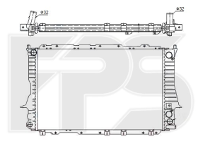 Радиатор охлаждения двигателя FPS FP12A458