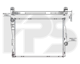 Радиатор охлаждения двигателя FPS FP14A26