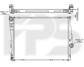 Радиатор охлаждения двигателя FPS FP14A27