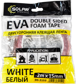 Двосторонній скотч Solar DS2152 EVA (етиленвінілацетат) 15 мм x 2 м